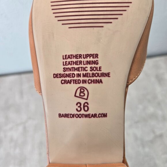 Bared Footwear Flats 6-6.5 Black Leather Studded Pointed Toe Strappy Ballet Shoe - Picture 8 of 13